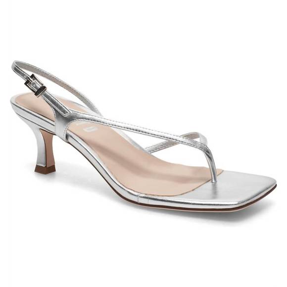 NEW SILENT D dallasy sandal in metallic silver - Picture 1 of 3